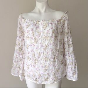 🌼 RUE21 Lavender Floral Off-Shoulder Gauzy Blouse, M NWT